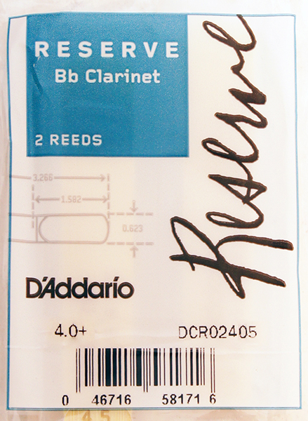 DCR02405 Reserve Трости для кларнета Bb, размер 4.0+, 2шт., Rico