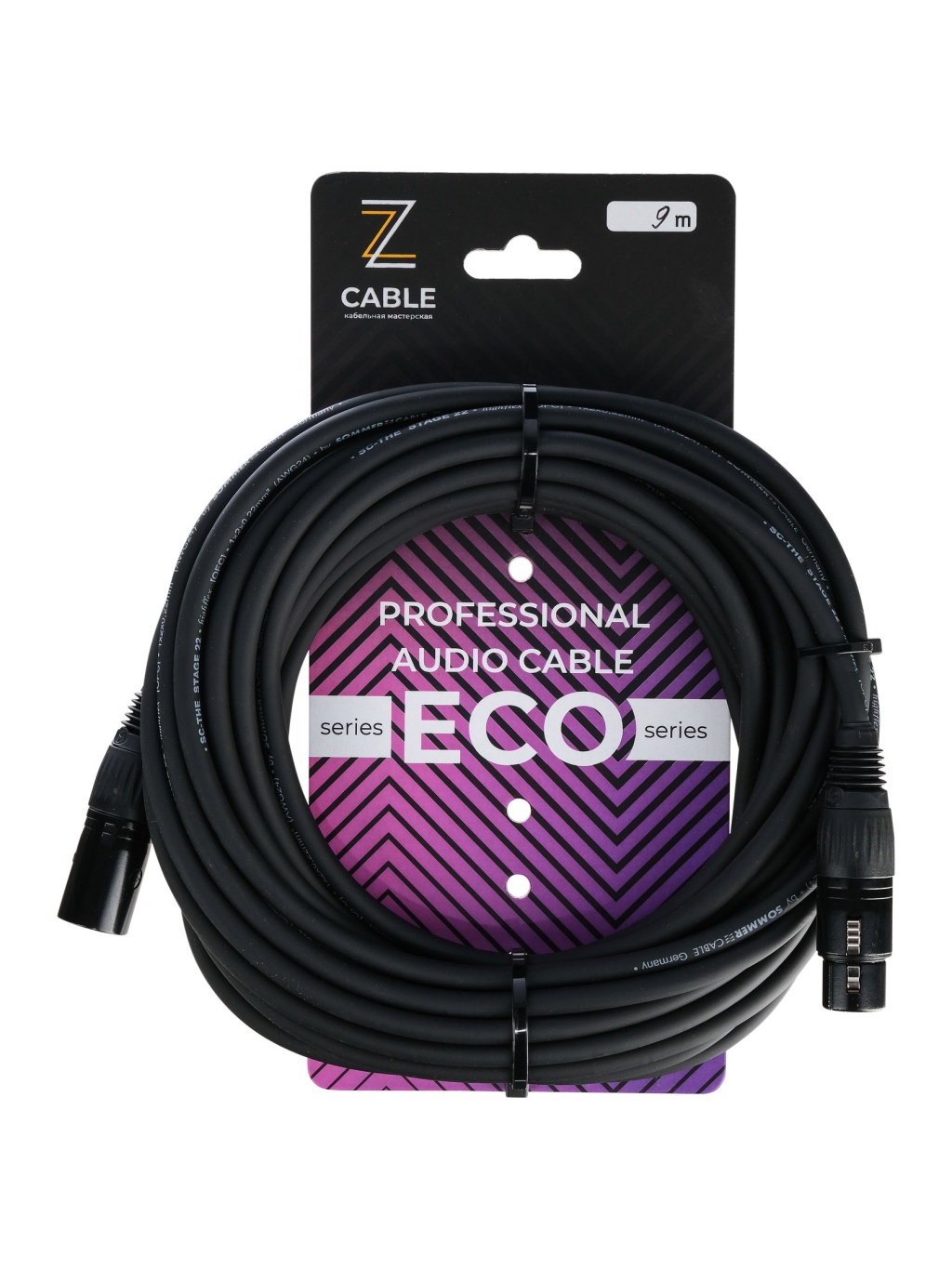 E1-XLR-M-F-0900-0 Кабель микрофонный 9м, ZZcable