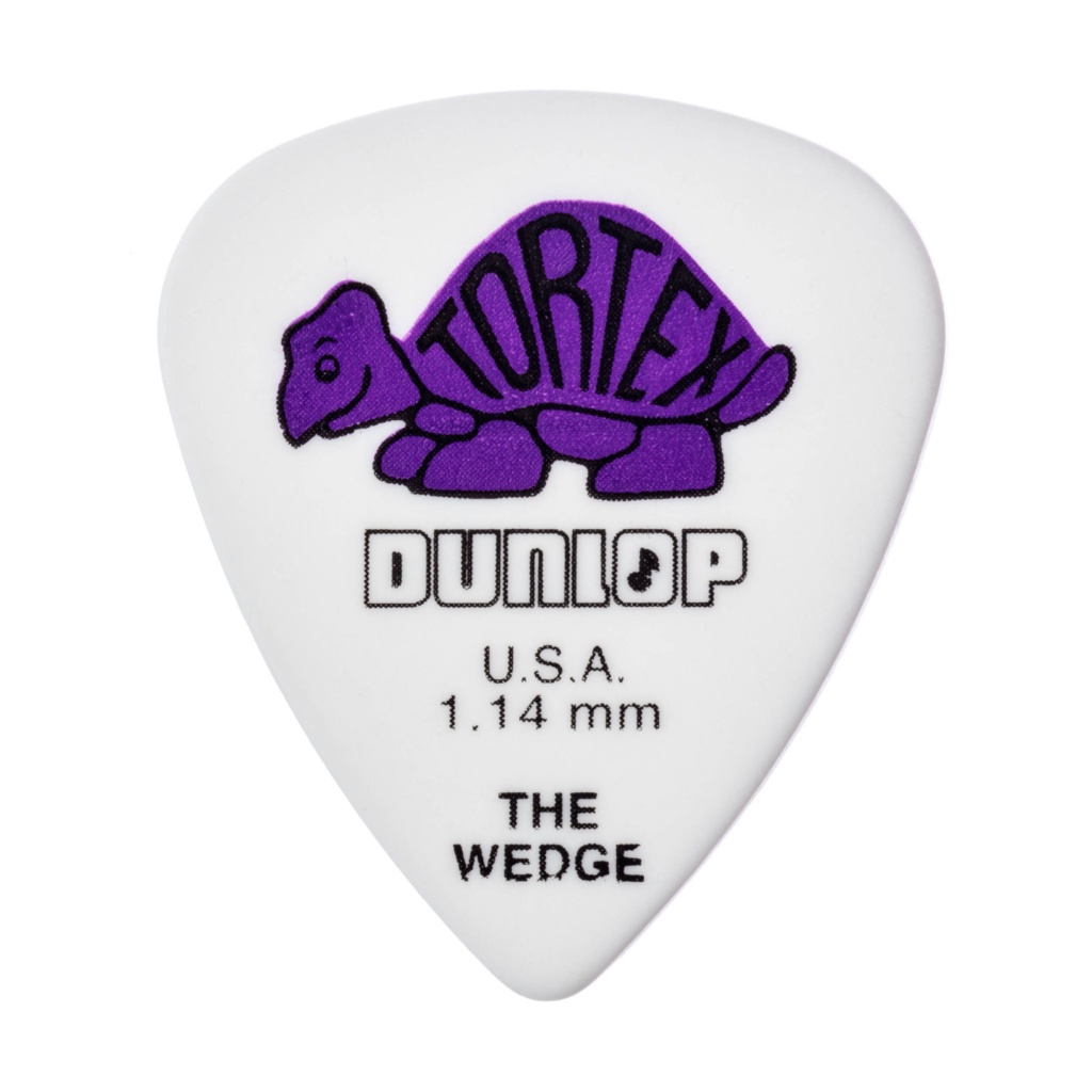 424P1.14 Tortex Wedge Медиаторы 12шт, толщина 1,14мм, Dunlop