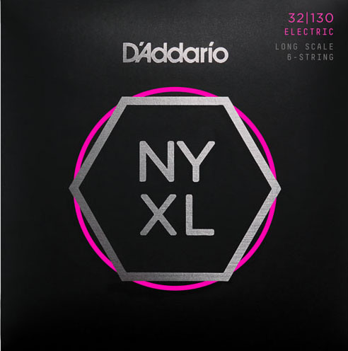 NYXL32130 NYXL Комплект струн для 6-струнной бас-гитары, Long Scale, Reg Light, 32-130, D'Addario