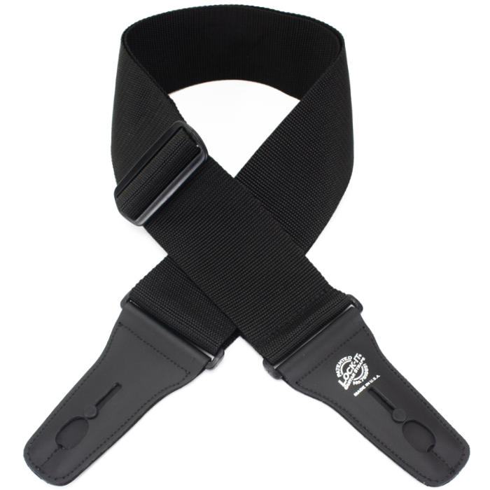 LIS-012-P3-BLK Ремень для гитары с блокировкой, широкий, чёрный, Lock-It Straps, D'Andrea