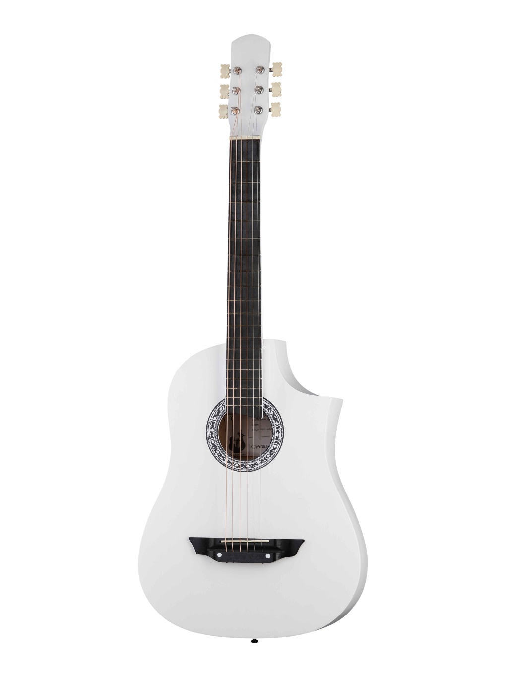 ACD-39A-513-WH Акустическая гитара, с вырезом, белая, матовая, АККОРД
