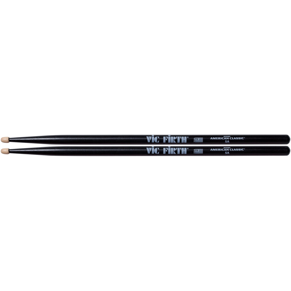 VIC-5AB American Classic 5A Black Барабанные палочки, деревянный наконечник, Vic Firth