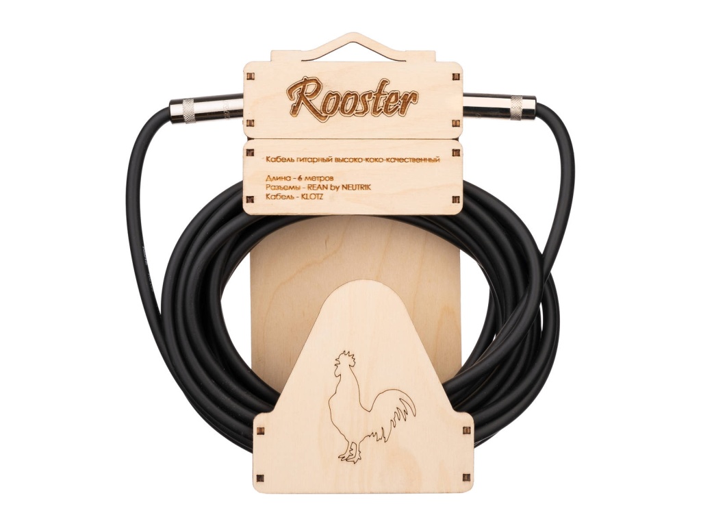 RUS1106 Кабель инструментальный, 6м, прямые коннекторы, Rooster.