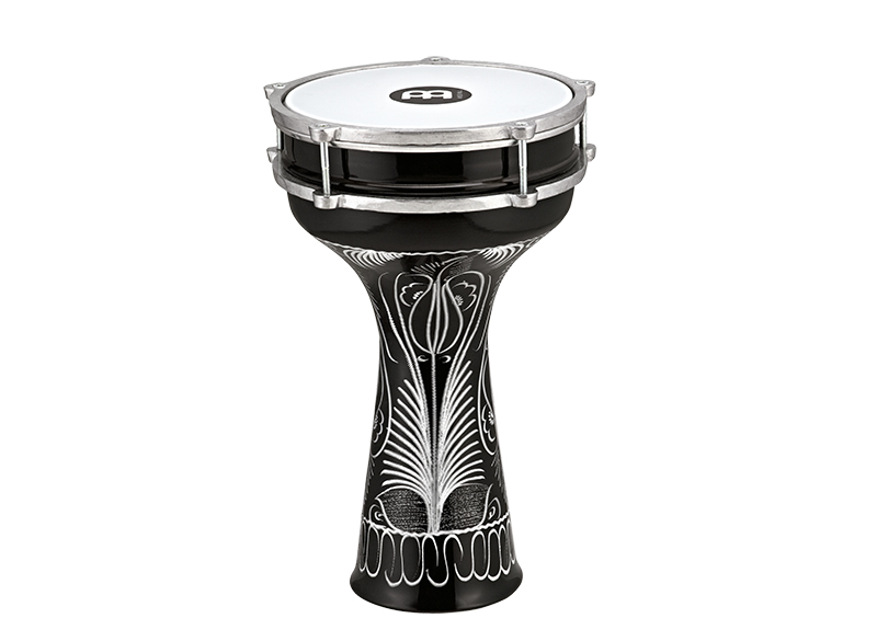 HE-124 Aluminum Барабан дарбука 8" x 14 1/2", алюминий, гравировка, черный, Meinl