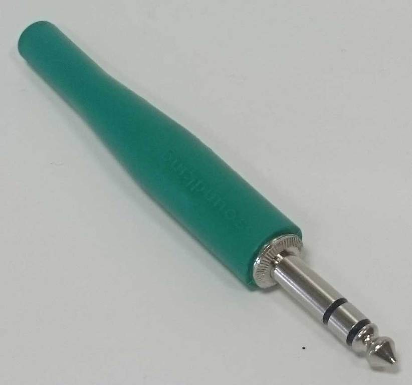 CC412 Разъем на кабель 1/4” Male (6,35мм), стерео, зеленый, Soundking