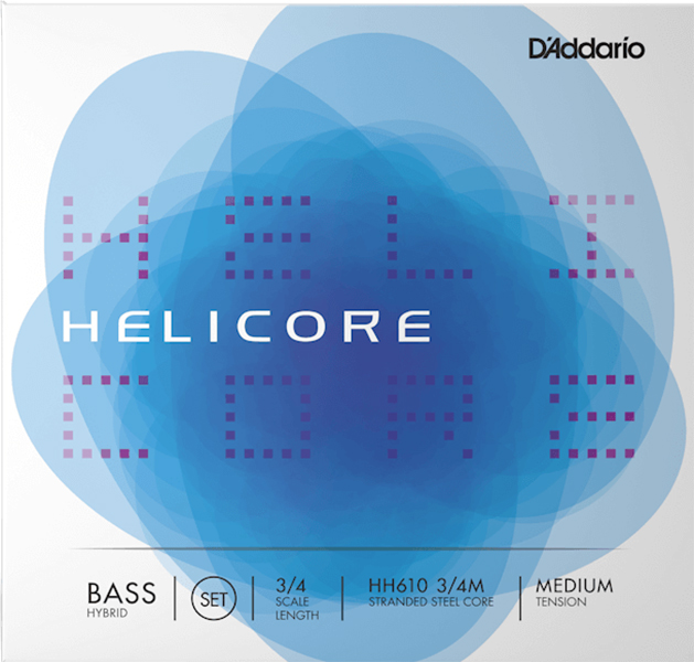HH610-3/4M Helicore Комплект струн для контрабаса размером 3/4, D'Addario