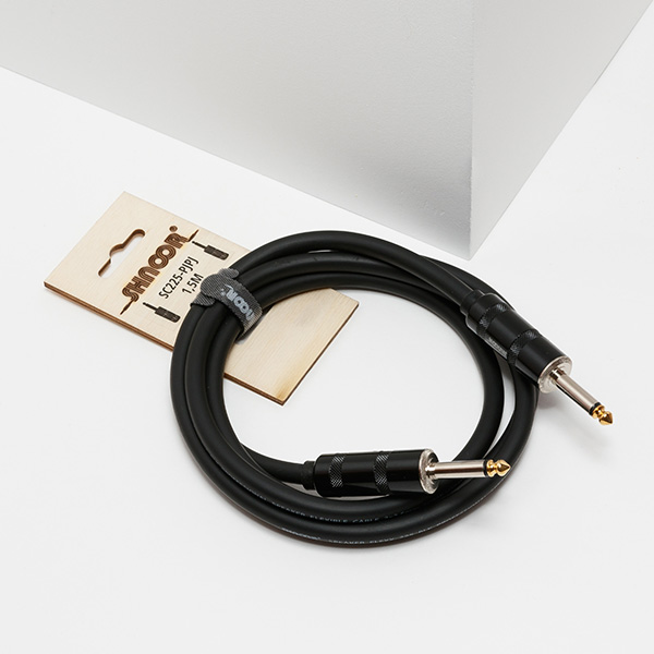 SC225-PJPJ-1,5m Кабель для гитарного усилителя, 2х2,5мм, Powerjack, 1,5м, SHNOOR