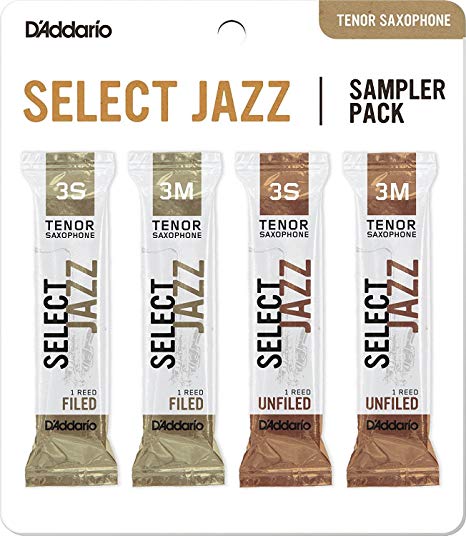 DSJ-K3S Select Jazz Набор тростей для саксофона тенор, размер 3S-3M, 4шт, Rico