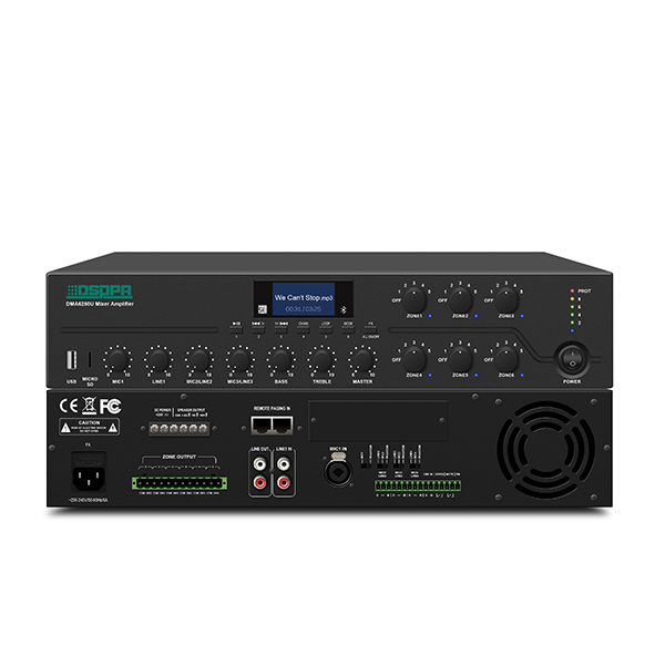 DMA6650U Микшер усилитель мощности трансляционный, 650Вт, DSPPA