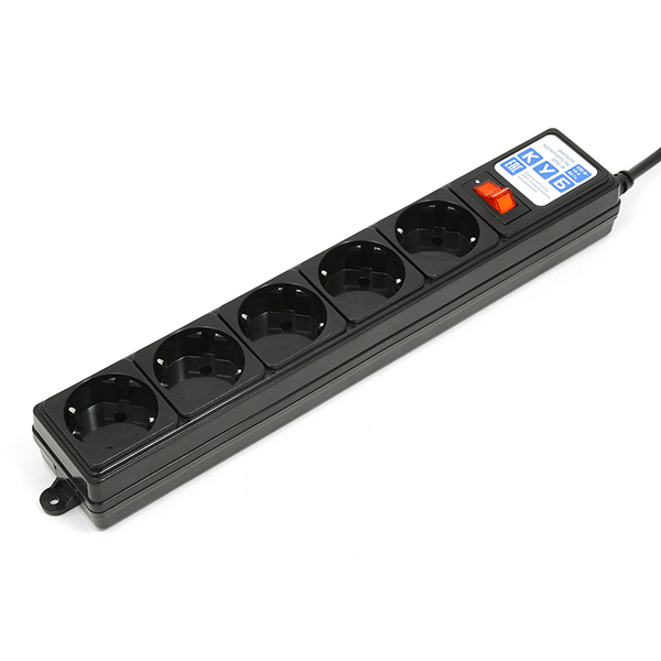 SPG-B-0,5M-BLACK PowerCube Фильтр-удлинитель 0.5м 10А/2,2кВт, Электрическая мануфактура