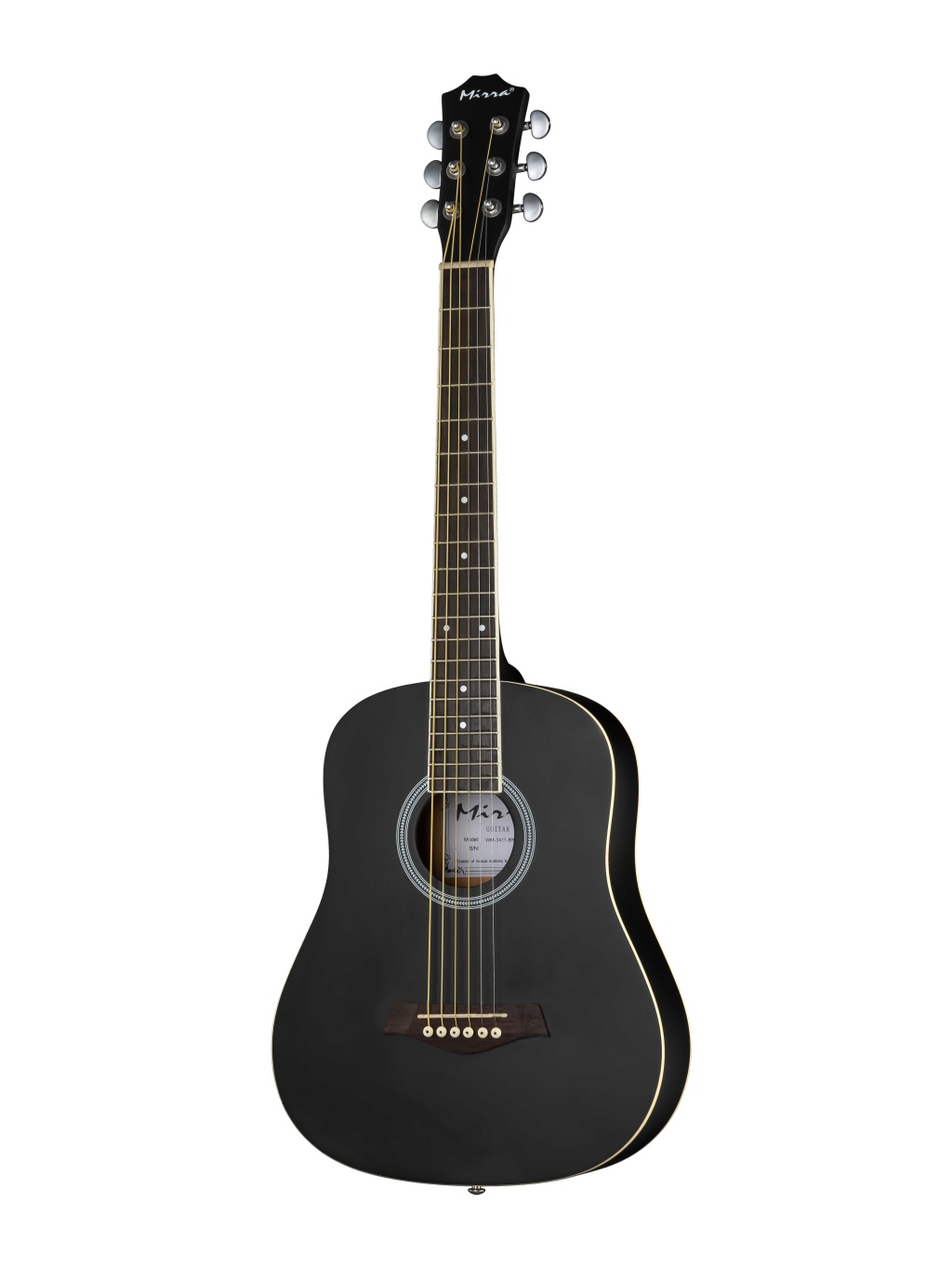 WM-3411-BK Акустическая гитара 34", черная матовая, Mirra