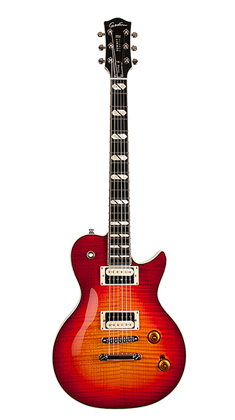 042609 Summit Classic Supreme LTD Cherry Burst Flame Электрогитара, с чехлом, Godin