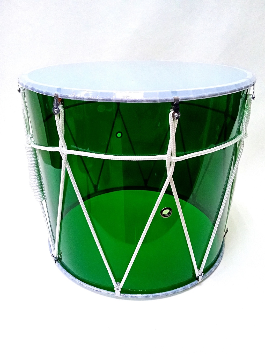 MZ-B13GplexKW Барабан кавказский 13", зеленый прозрачный, белые мембраны, с чехлом, MEZZO