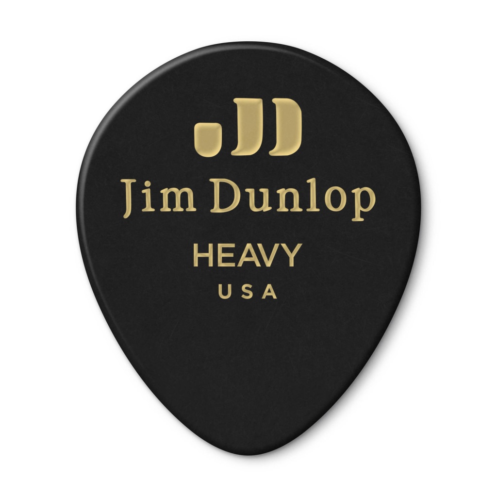 485P03HV Black Teardrop Медиаторы, 12шт, капля, толстые, Dunlop
