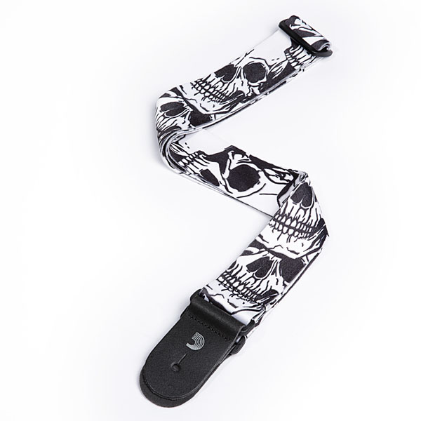 50H11 Sublimation Printed Гитарный ремень, полиэстер, рисунок «Большие черепа», Planet Waves