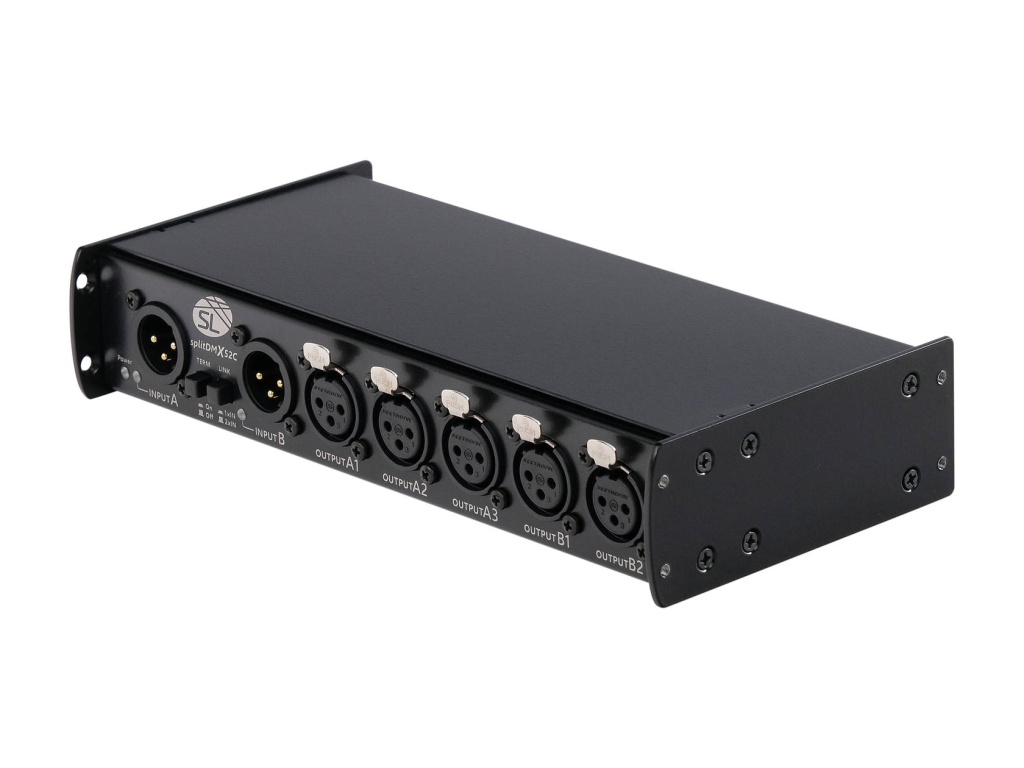SL-SDX52C splitDMX X52C Сплиттер DMX512, 2xDMX-входа, 5xDMX-выходов, Siberian Lighting