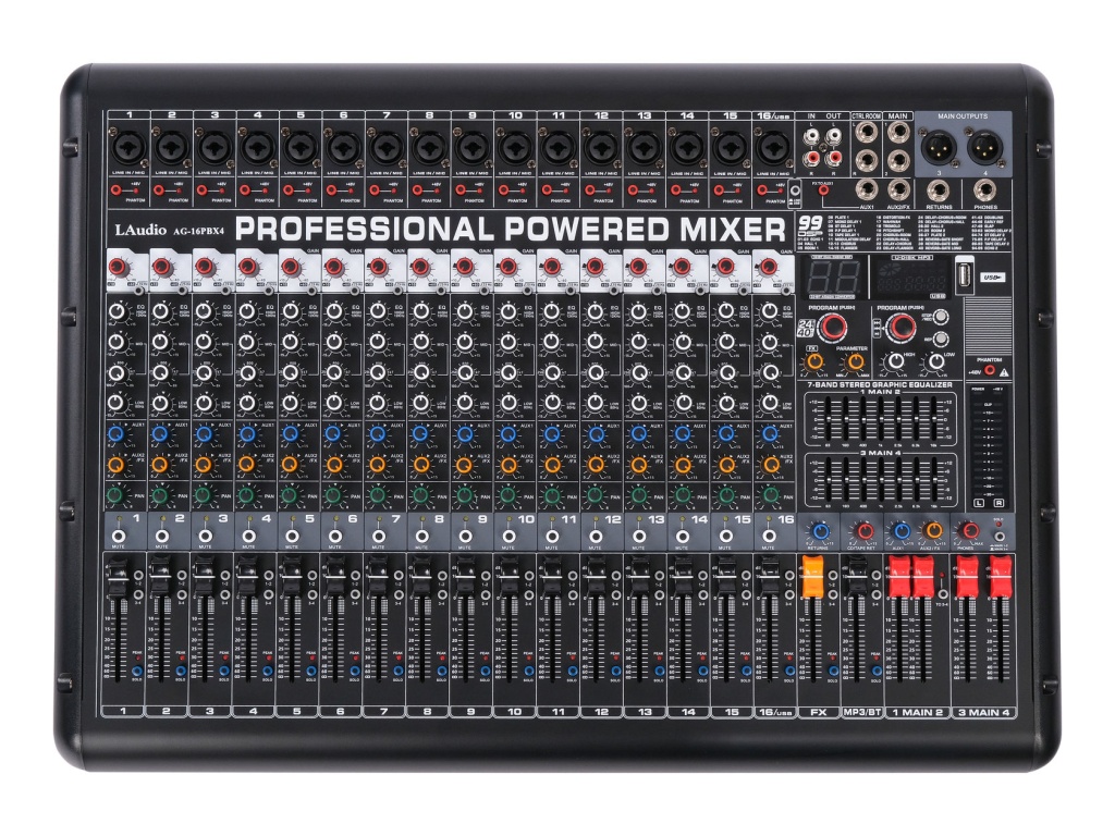 AG-16PBX4 Активный микшерный пульт, 16 каналов, серия PRO, LAudio