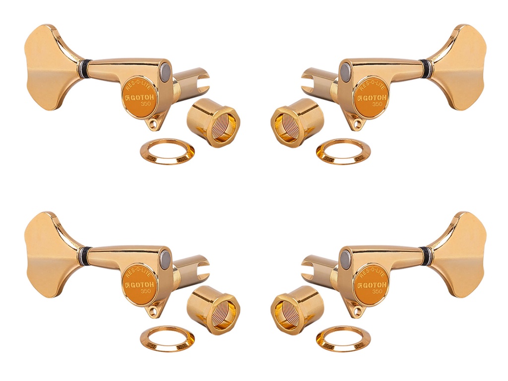 GB350-GG-L2+R2 Колки для бас-гитары 2+2, золото, Gotoh