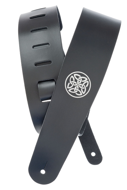 25L-CELT Icon Collection Ремень для гитары кожанный, черный, тиснение фольгой Planet Waves