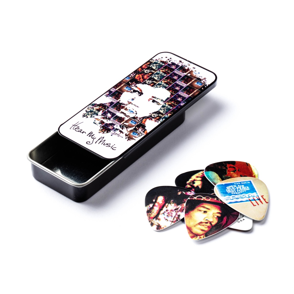 JH-PT07M Jimi Hendrix Hear My Music Медиаторы 12шт, средние, в коробочке, Dunlop