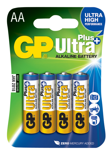 GP15AUP-2CR4 Ultra Plus Элемент питания АА алкалиновый, 4шт, GP
