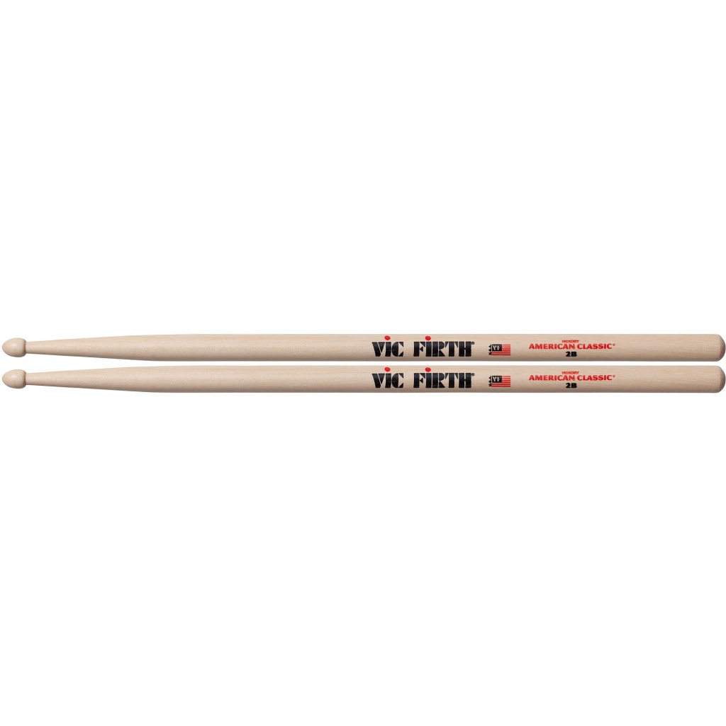 VIC-2B American Classic 2B Барабанные палочки, деревянный наконечник, Vic Firth