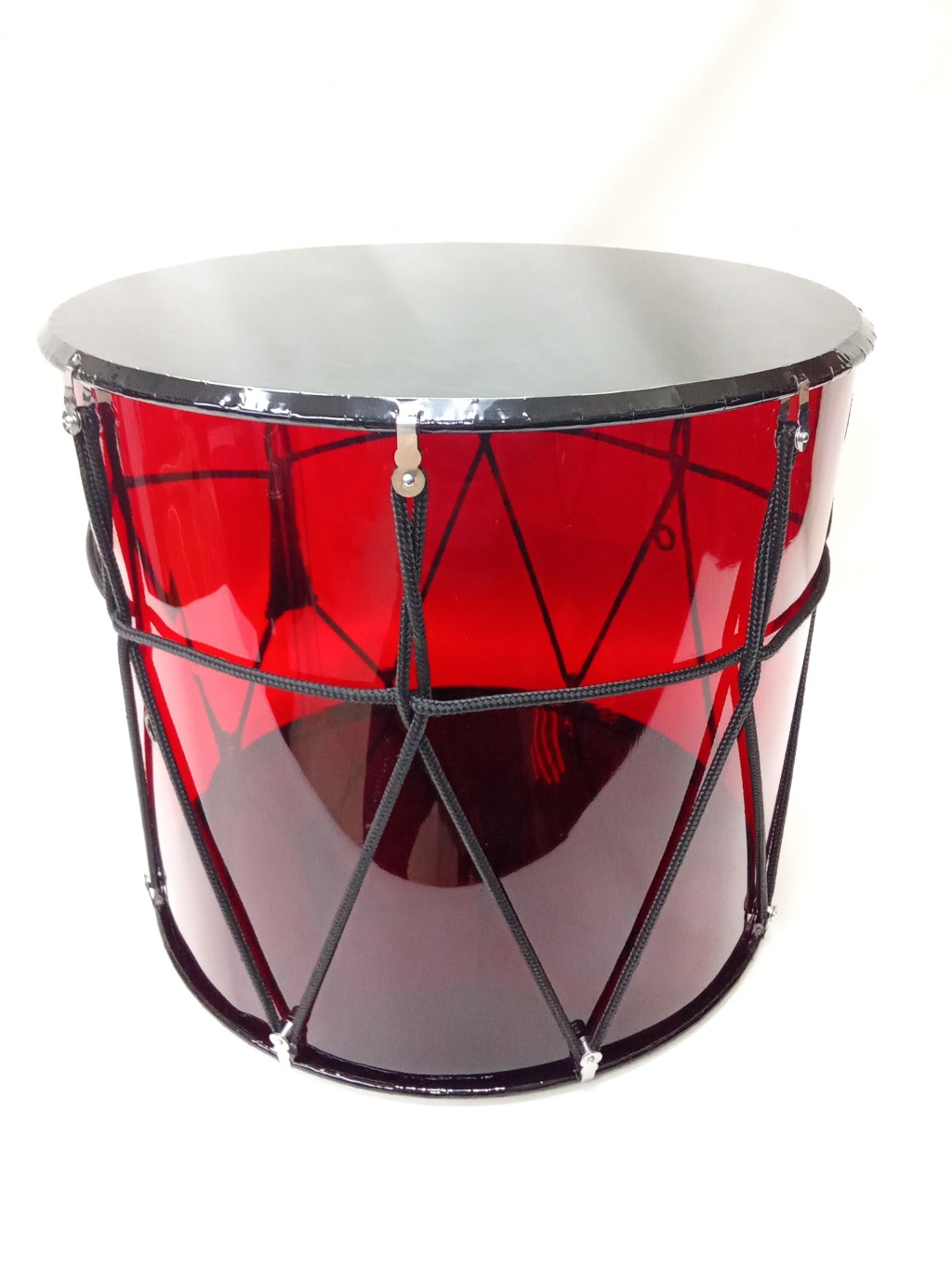 MZ-B13RplexKB Барабан кавказский 13", красный прозрачный, черный мембраны PET, с чехлом, MEZZO