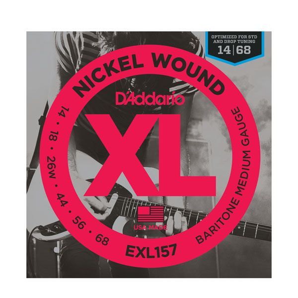 D'ADDARIO EXL157 - струны для электрогитары, никель, Baritone Medium, 14-68