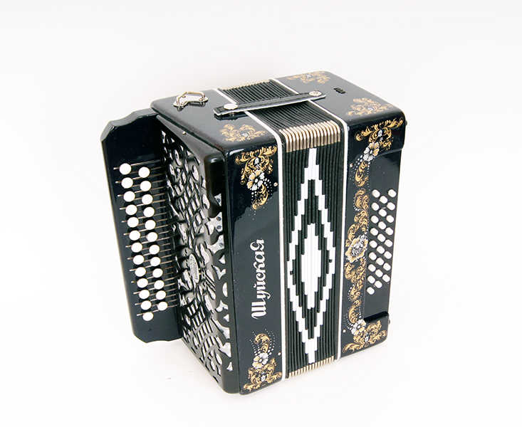 S32XL-A-BLACK Гармонь "Шуйская" 25х25-III-2, черная, Шуйская гармонь