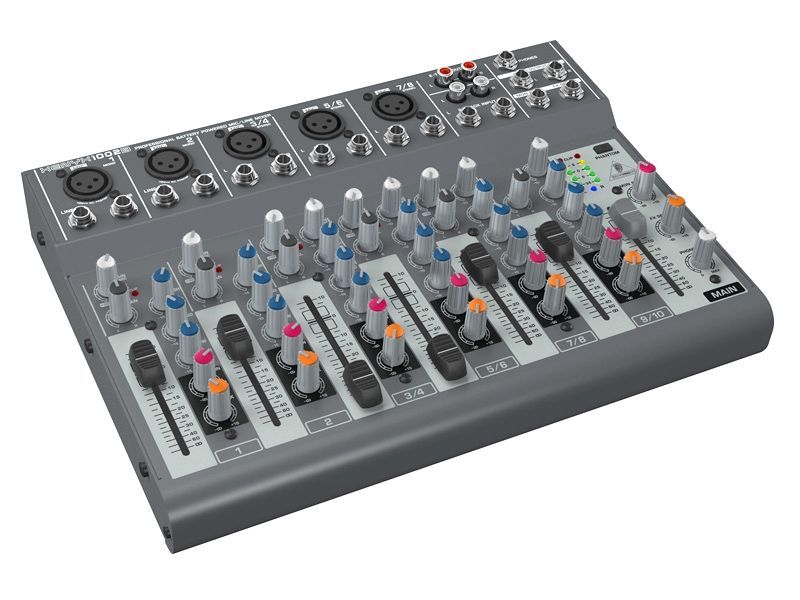 BEHRINGER 1002B - микшер,4 балансных стереовхода и 3 дополнительных микрофонных входа