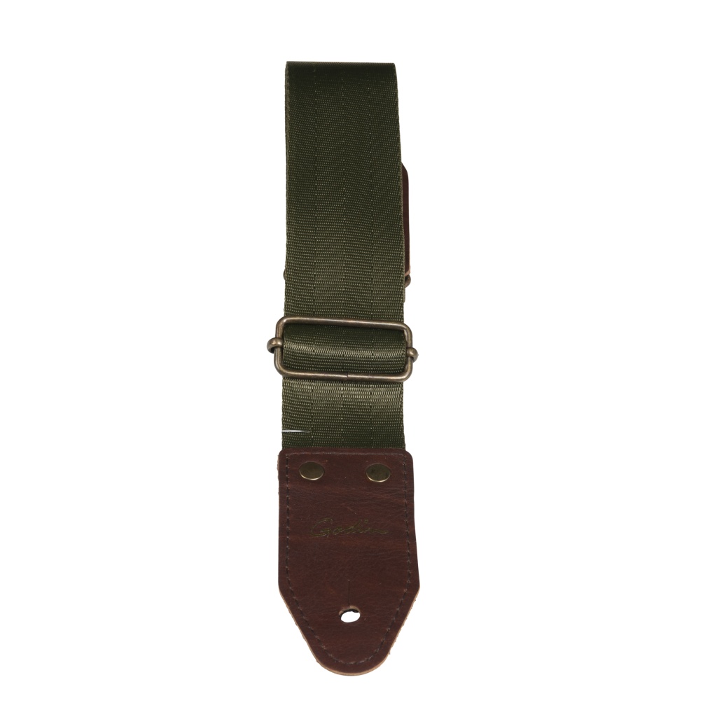 048991 Godin Bronco Military Ремень для гитары, зеленый, Godin