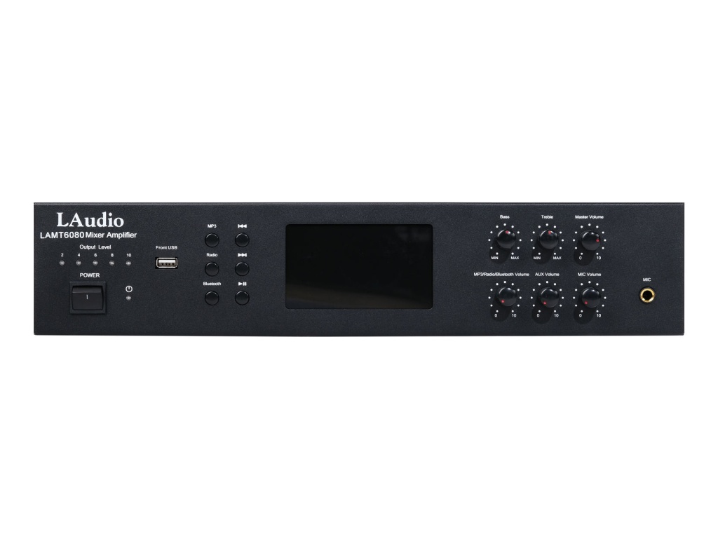 LAMT6080 Усилитель мощности трансляционный, 80Вт, 6 зон, Laudio