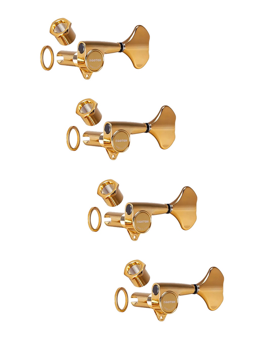 GB707-GG-L4 Колки для бас-гитары 4л, золото, Gotoh