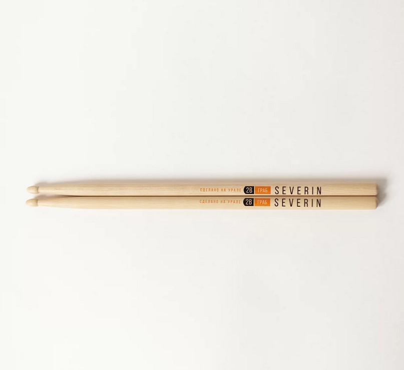 S104-2B Classic 2В Барабанные палочки, деревянный наконечник, граб, Severin
