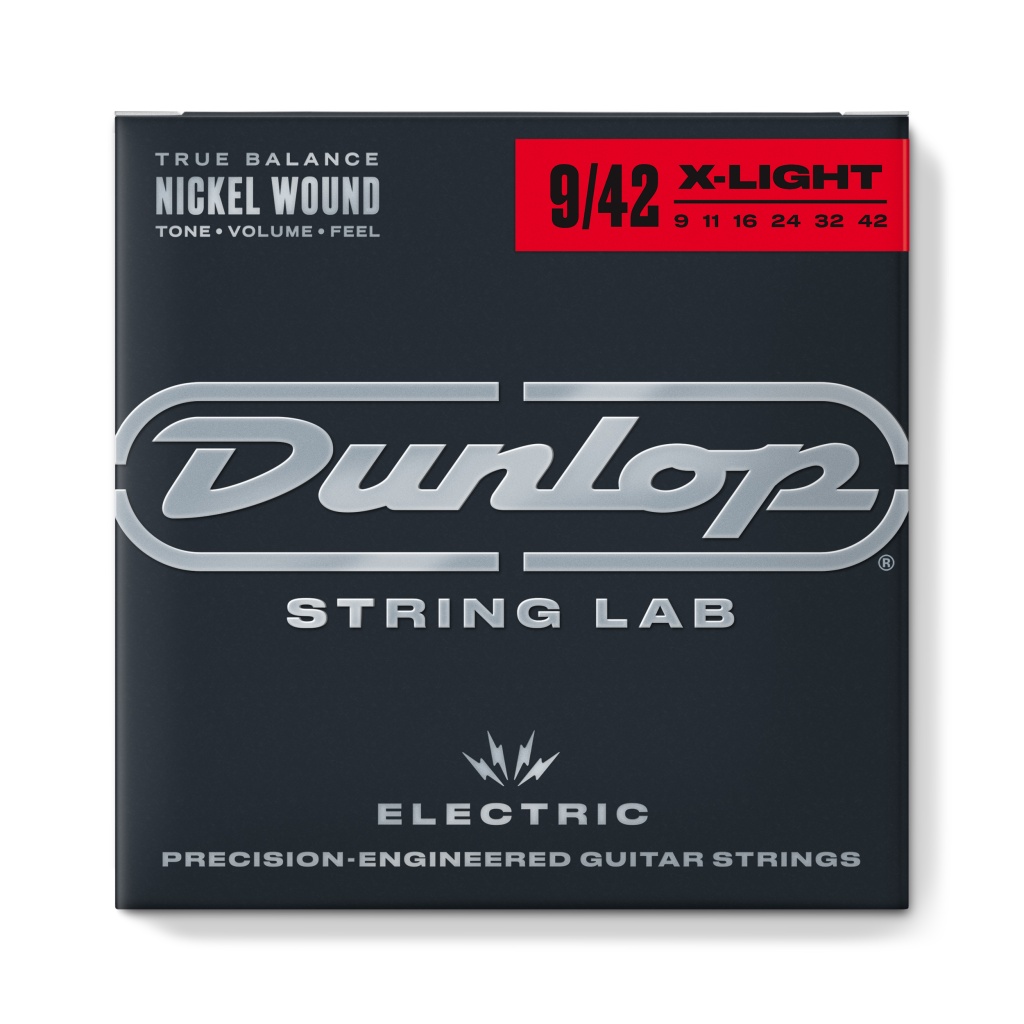 3PDEN0942 Струны для электрогитары, 3 комплекта, никелированные, Light, 9-42, Dunlop