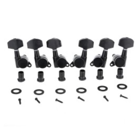 MX1630BK-3MX1631BK-3 Колки для гитары, 3+3, локовые, черные, Musiclily