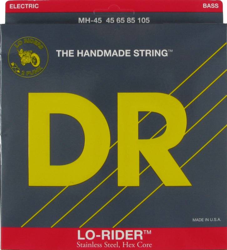 MH-45 Lo-Rider Комплект струн для бас-гитары, сталь, Medium, 45-105, DR