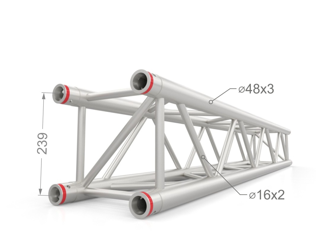 RS-TC-Q30L100 Ферма прямая 287х287, квадратное сечение, длина 1 м, Rosstage