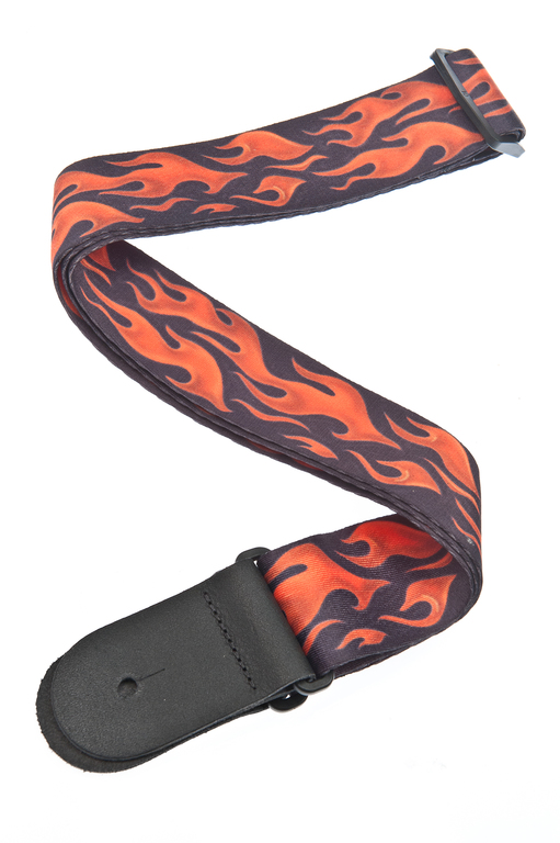 50F01 Woven Ремень для гитары текстильный, без наплечника, рисунок "Fluid Flames" Planet Waves