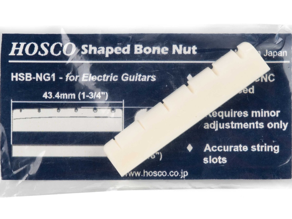 HSB-NG1 Верхний порожек для электрогитары, кость, Hosco