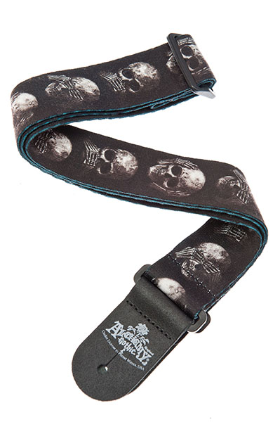 50AL01 Alchemy Gothic Ремень для гитары, рисунок «Muted Skulls», Planet Waves
