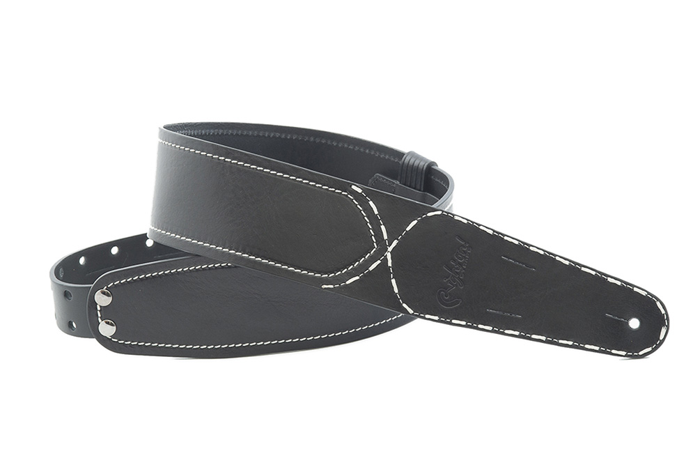 8401060180701 Sonora Ремень для гитары, кожаный, черный, RightOn Straps