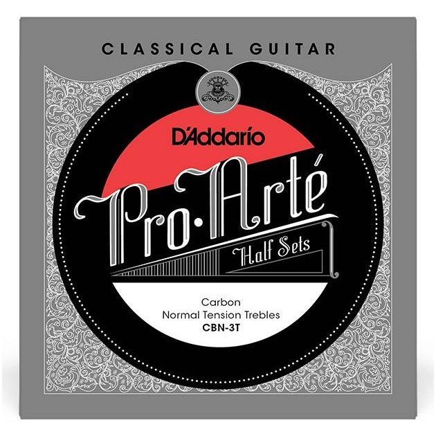 D'ADDARIO CBN-3T - струны для классической гитары,3 верхних струны, карбон, Normal Tension