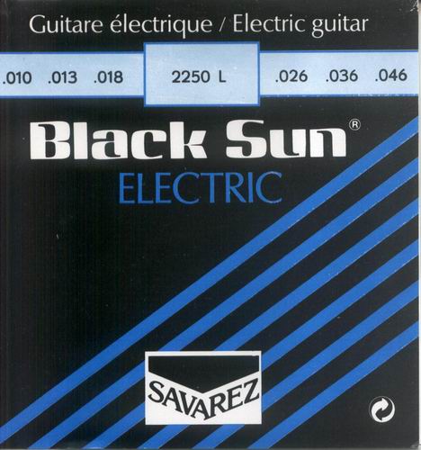 2250L Black Sun Комплект струн для электрогитары, никелированные, Light, 10-46, Savarez