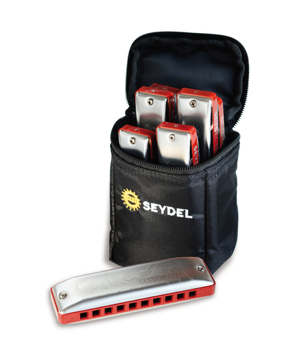 10316-S Session Steel Summer Edition Комплект из 6 губных гармошек и футляра, Seydel Sohne