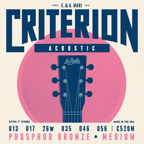C520M Criterion Medium Комплект струн для акустической гитары 013 - 053 La Bella