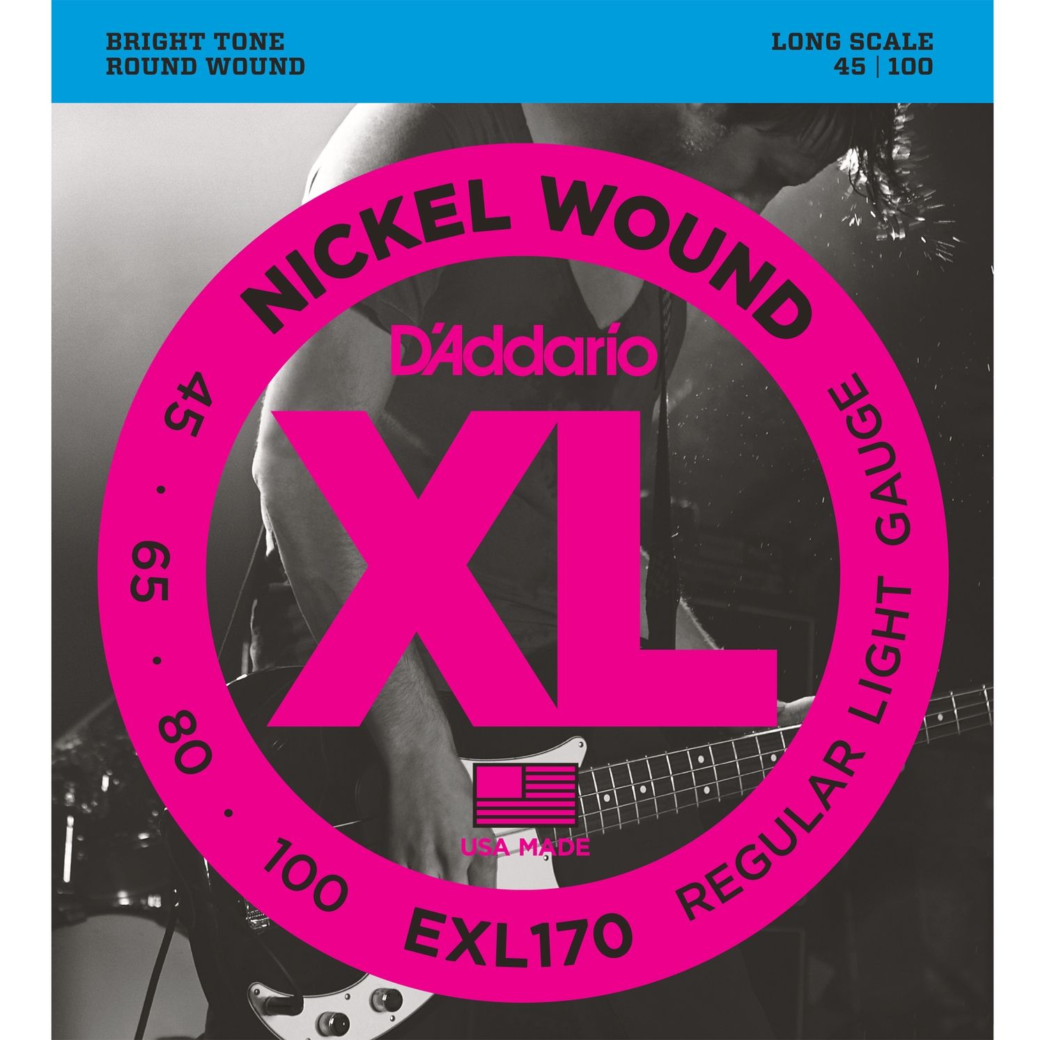 D'ADDARIO EXL170 - струны для БАС-гитары, soft long 045-100