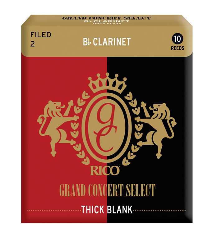 RGT10BCL200 Grand Concert Select Thick Blank Трости для кларнета Bb, размер 2.0, 10шт, Rico