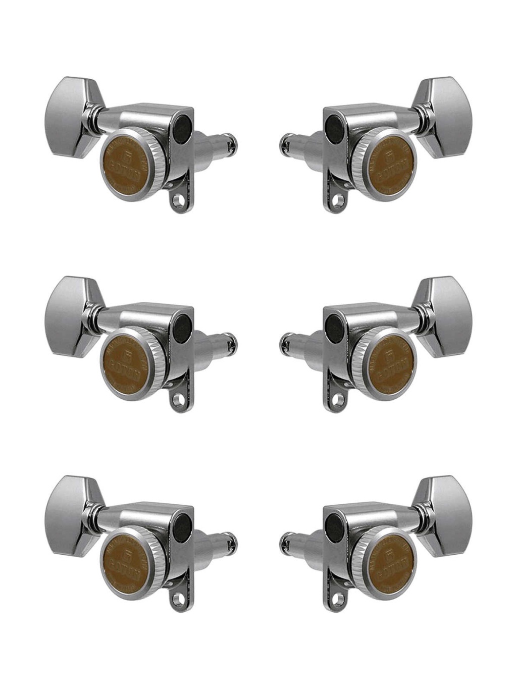 SG360-MGT-07-C-L3+R3 Колки для гитары 3+3, локовые, хром, Gotoh